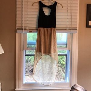 Black and Tan Lace Dress